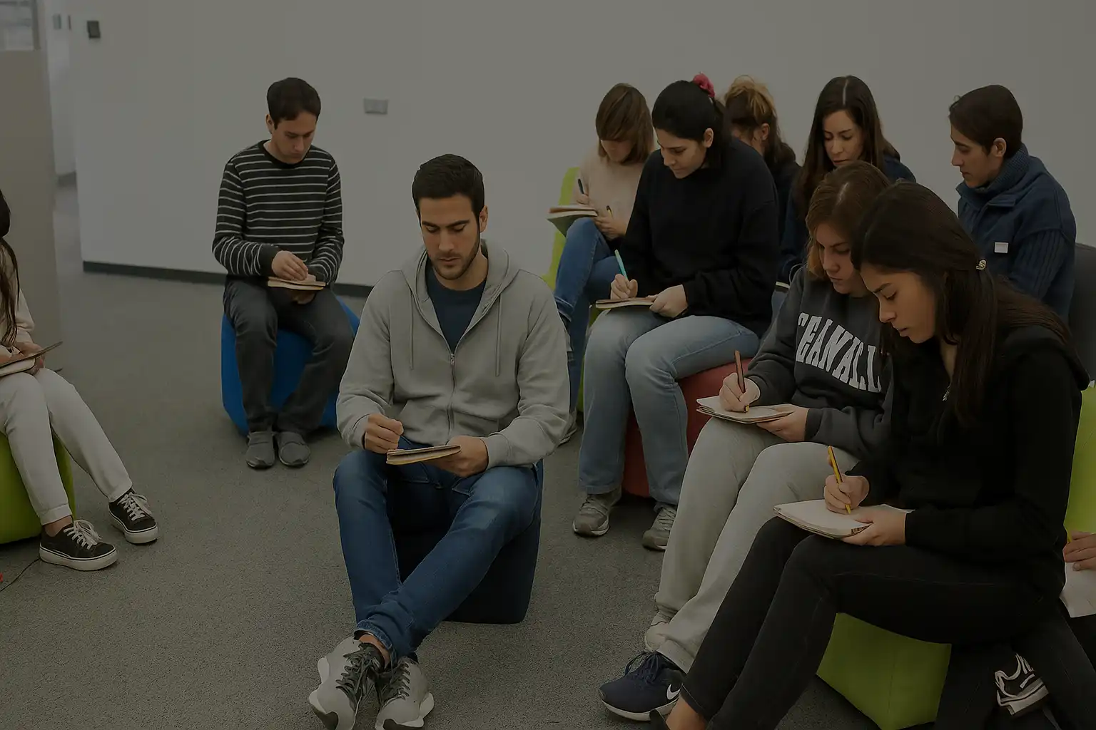 Gente en un taller